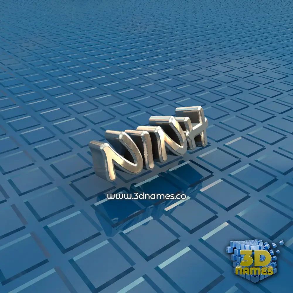 ninh in Blue Bling style - 3D name wallpaper