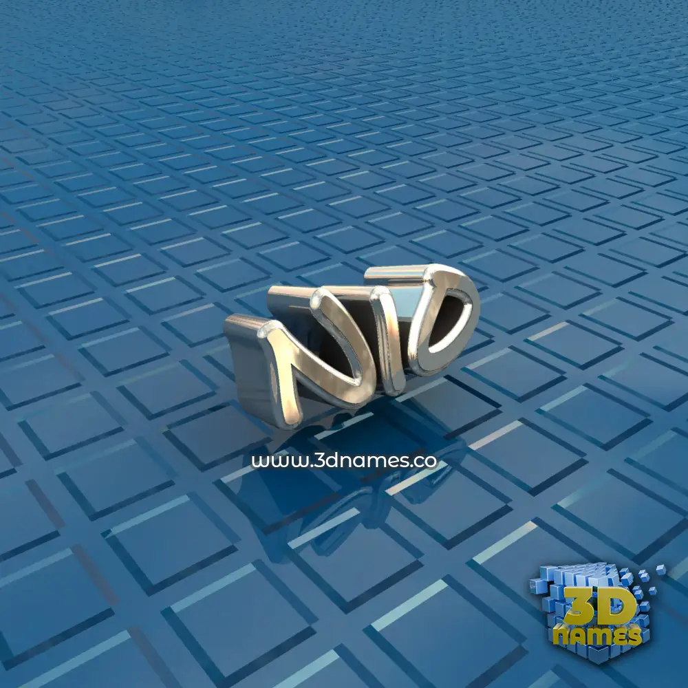 nio in Blue Bling style - 3D name wallpaper