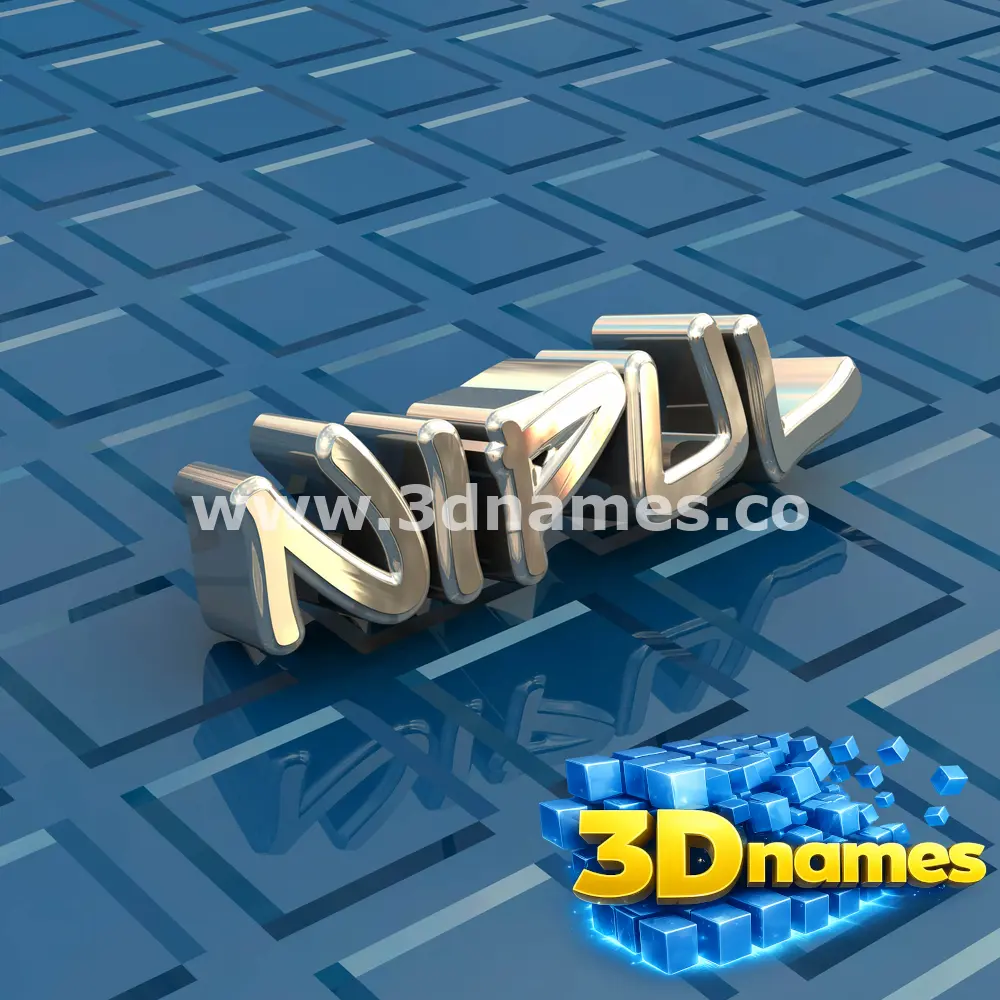 nipul in Blue Bling style - 3D name wallpaper
