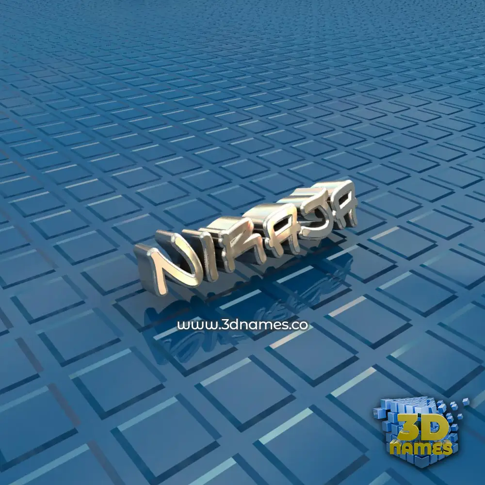 niraja in Blue Bling style - 3D name wallpaper