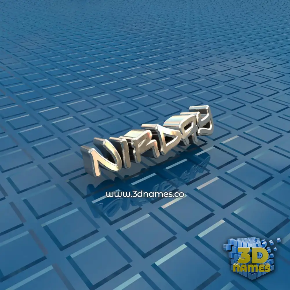 nirday in Blue Bling style - 3D name wallpaper
