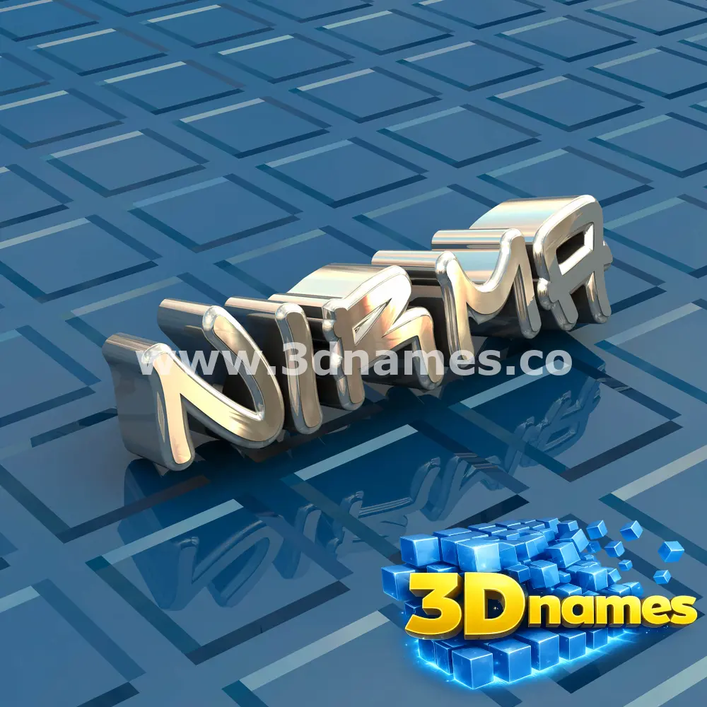 nirma in Blue Bling style - 3D name wallpaper