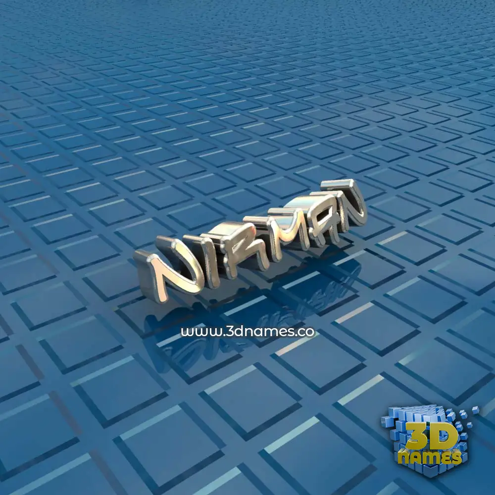 nirman in Blue Bling style - 3D name wallpaper