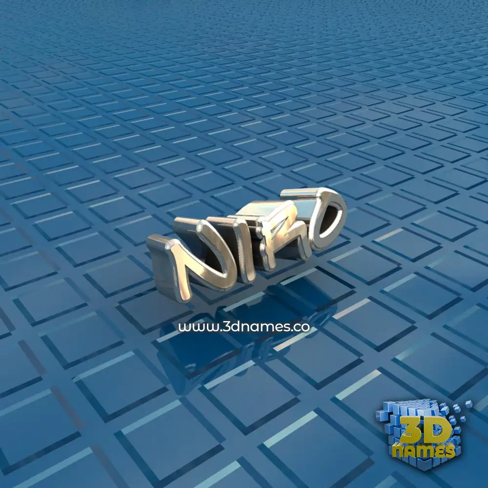 niro in Blue Bling style - 3D name wallpaper