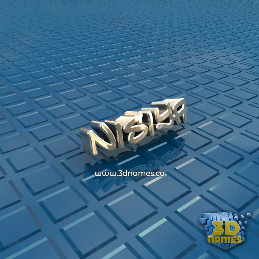nisiya in Blue Bling style - 3D name wallpaper