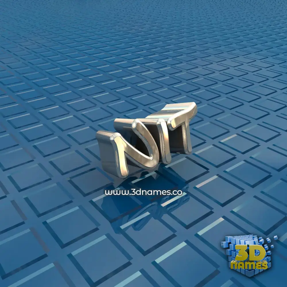 nit in Blue Bling style - 3D name wallpaper