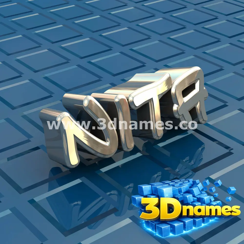nita in Blue Bling style - 3D name wallpaper