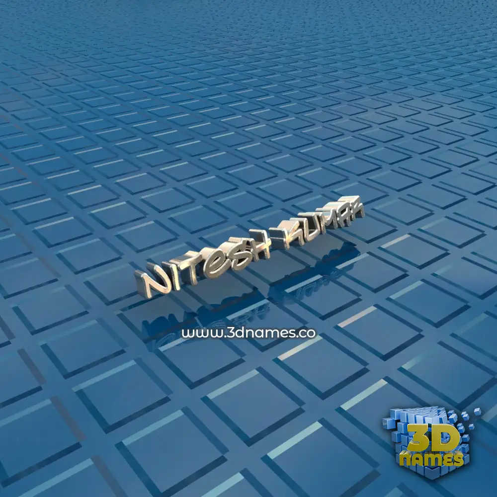 nitesh kumar in Blue Bling style - 3D name wallpaper