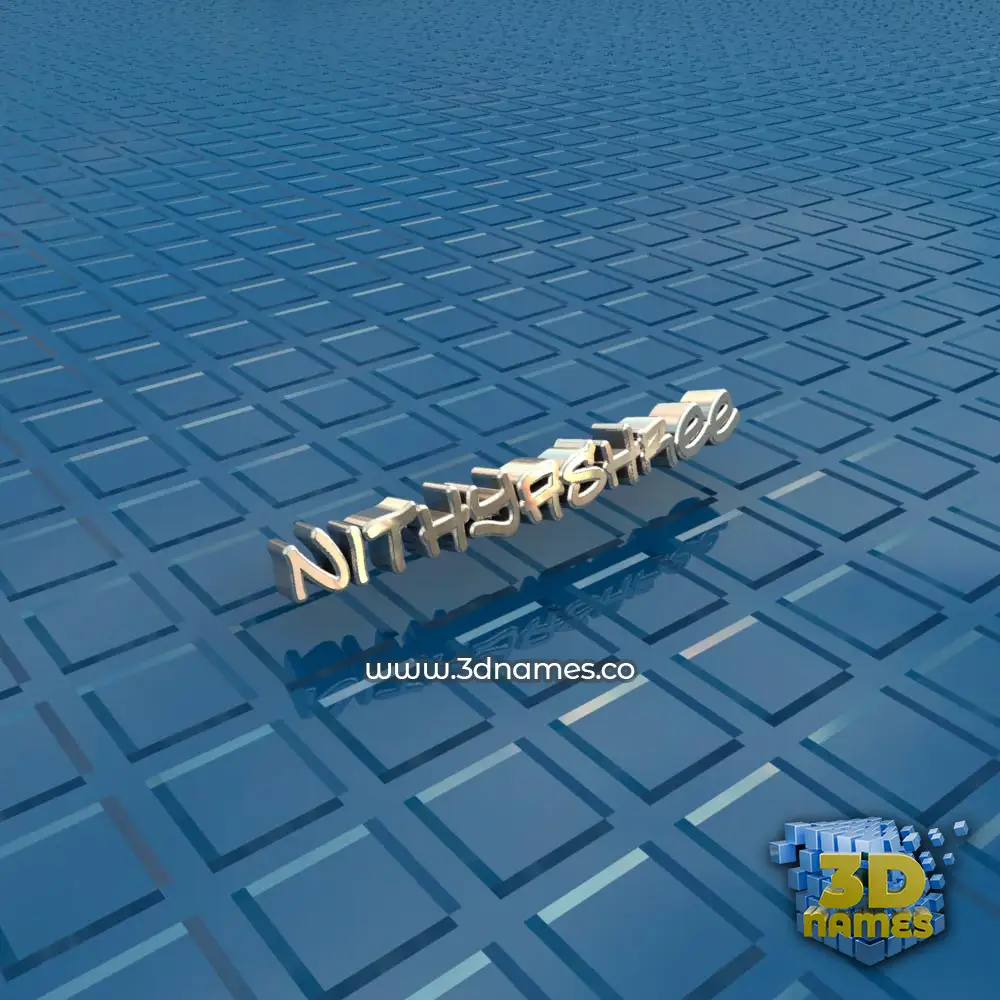 nithyashree in Blue Bling style - 3D name wallpaper