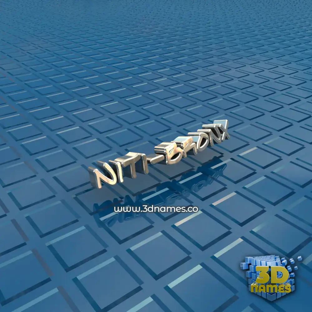 niti-bronx in Blue Bling style - 3D name wallpaper