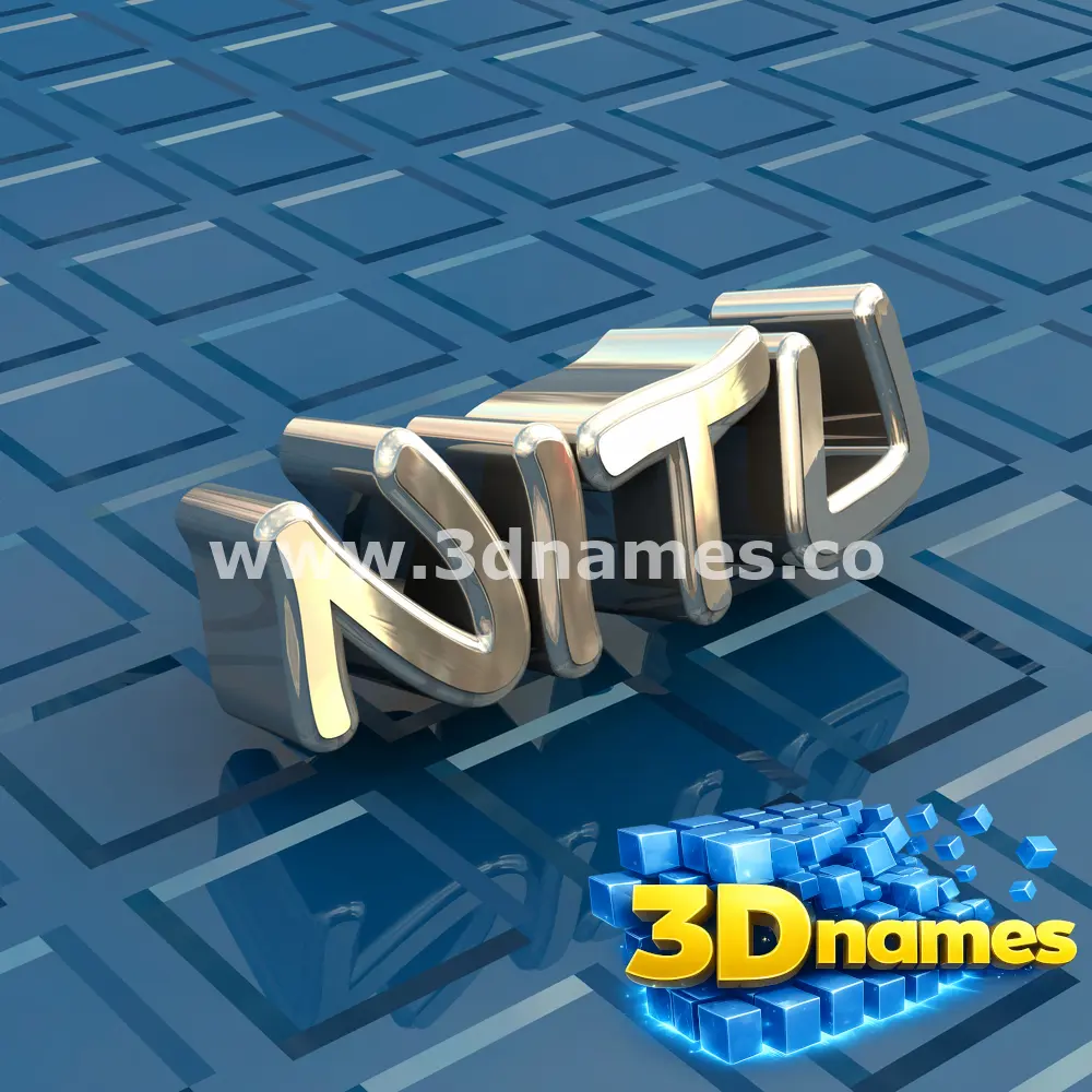 nitu in Blue Bling style - 3D name wallpaper