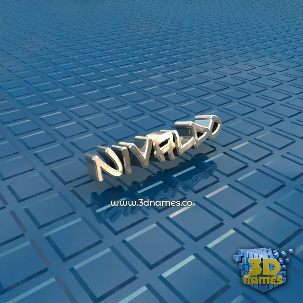 nivaldo in Blue Bling style - 3D name wallpaper