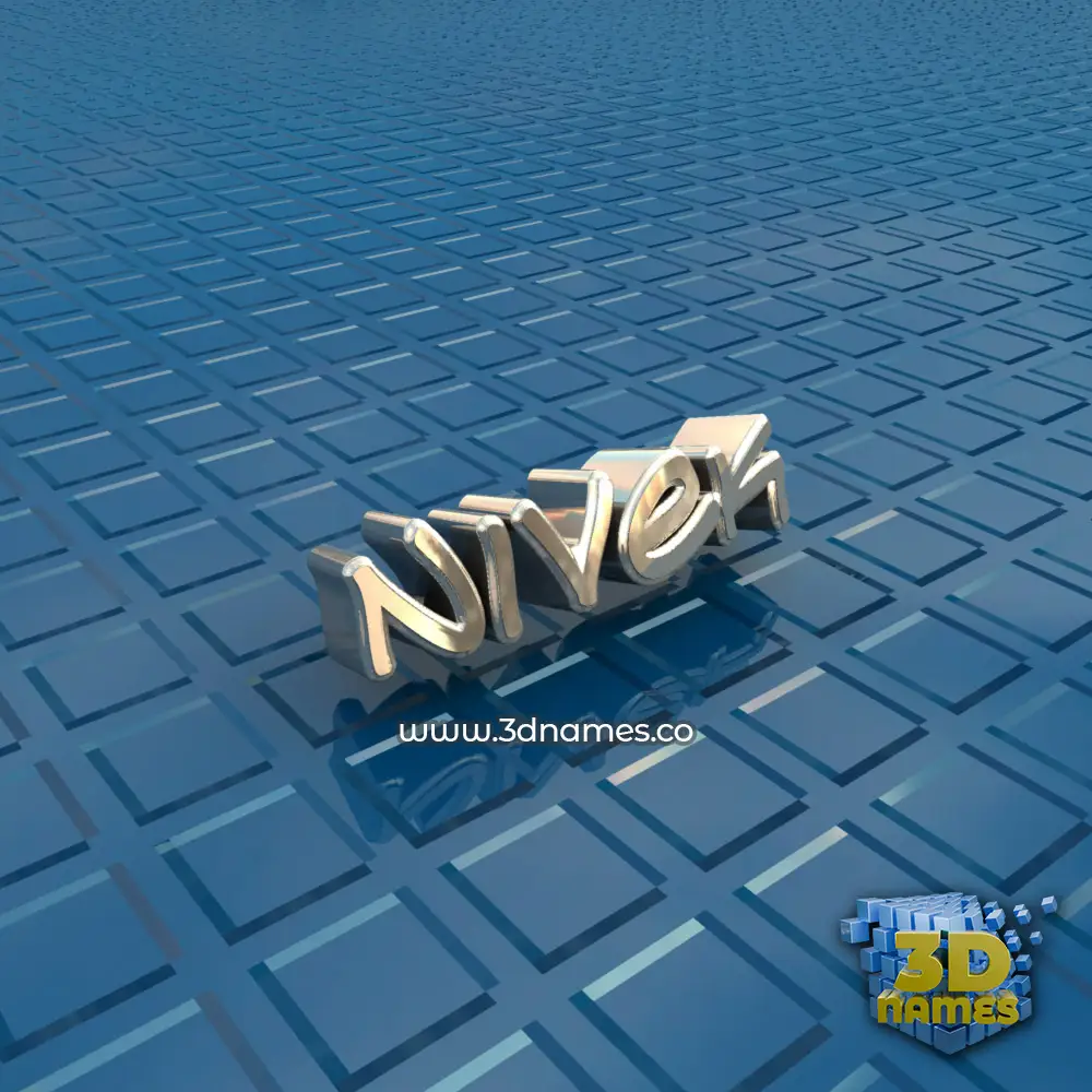 nivek in Blue Bling style - 3D name wallpaper
