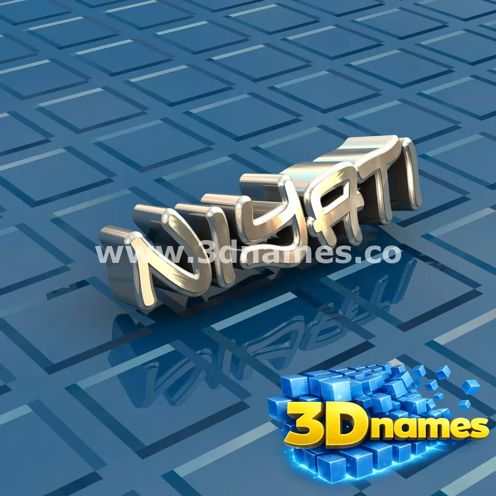 niyati in Blue Bling style - 3D name wallpaper