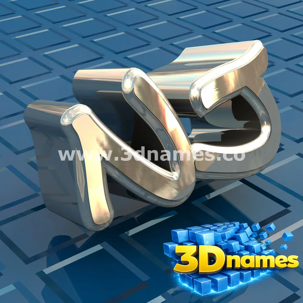 nj in Blue Bling style - 3D name wallpaper