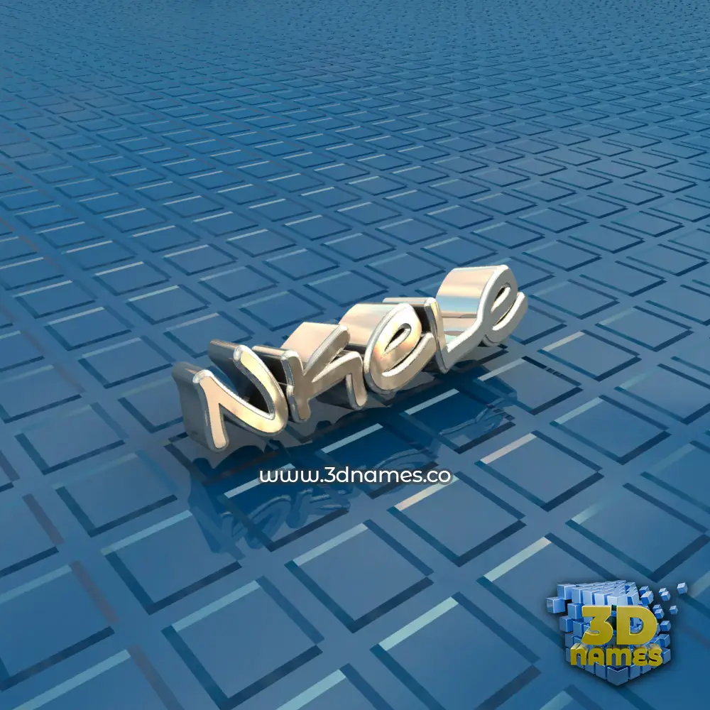 nkele in Blue Bling style - 3D name wallpaper