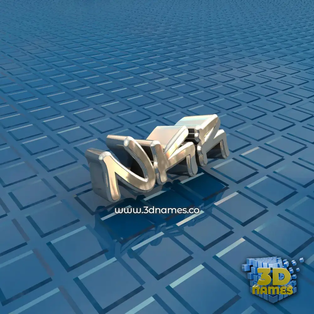 nkr in Blue Bling style - 3D name wallpaper