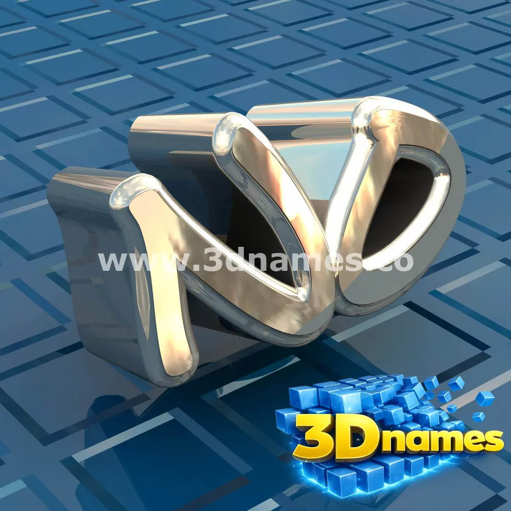 no in Blue Bling style - 3D name wallpaper