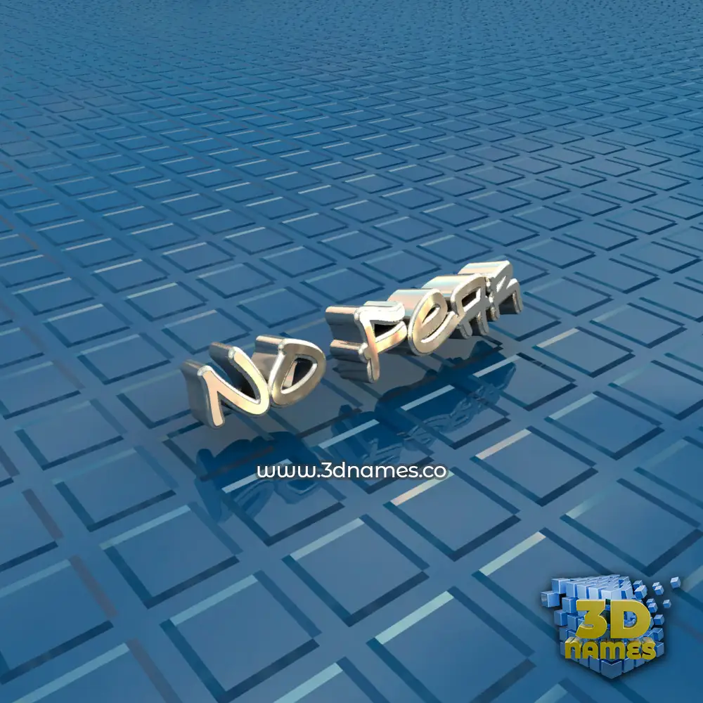 no fear in Blue Bling style - 3D name wallpaper