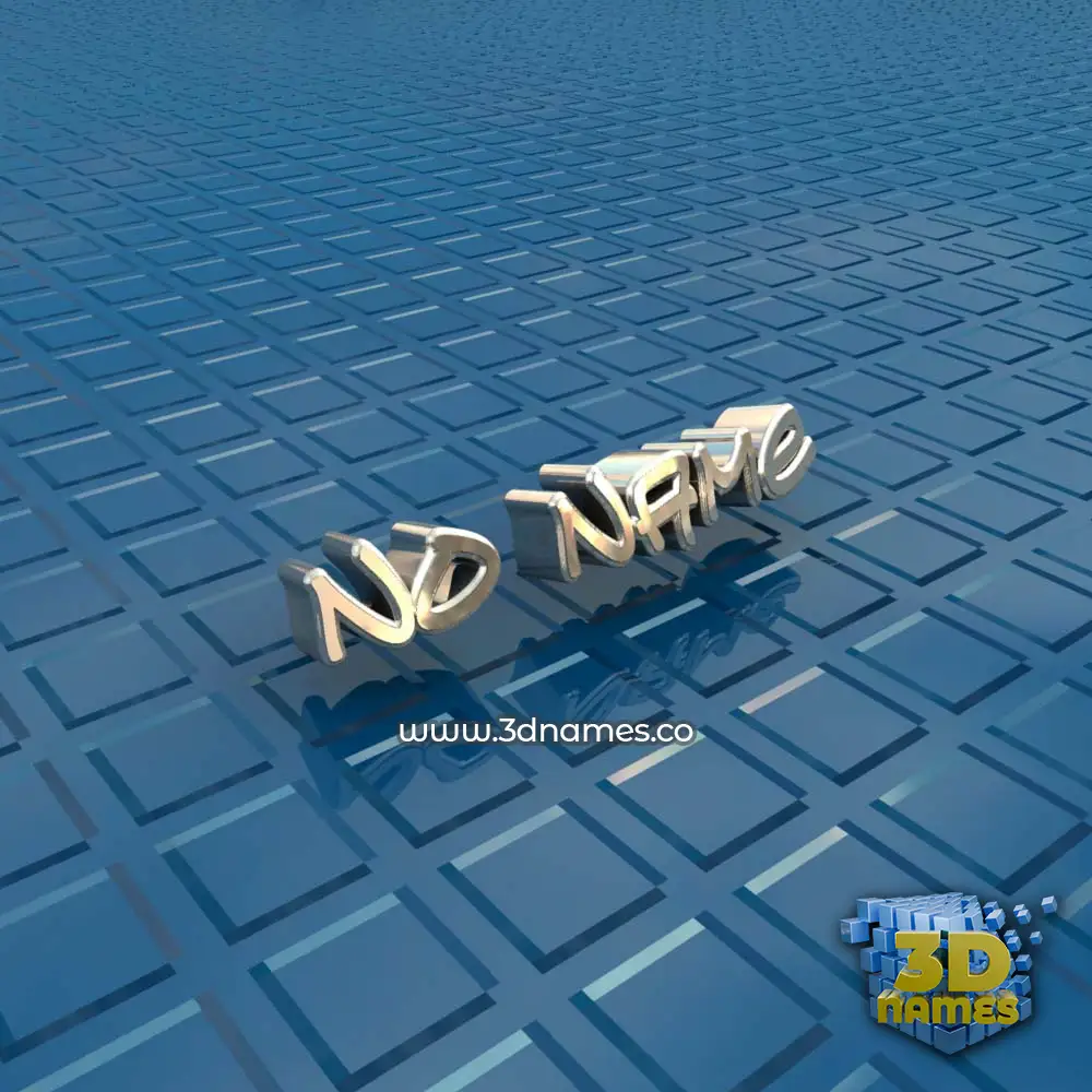 no name in Blue Bling style - 3D name wallpaper