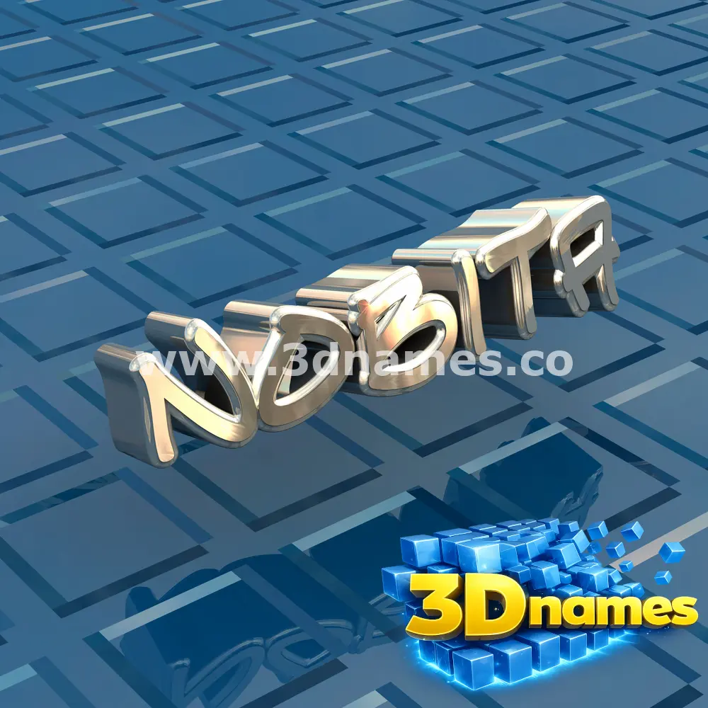 nobita in Blue Bling style - 3D name wallpaper