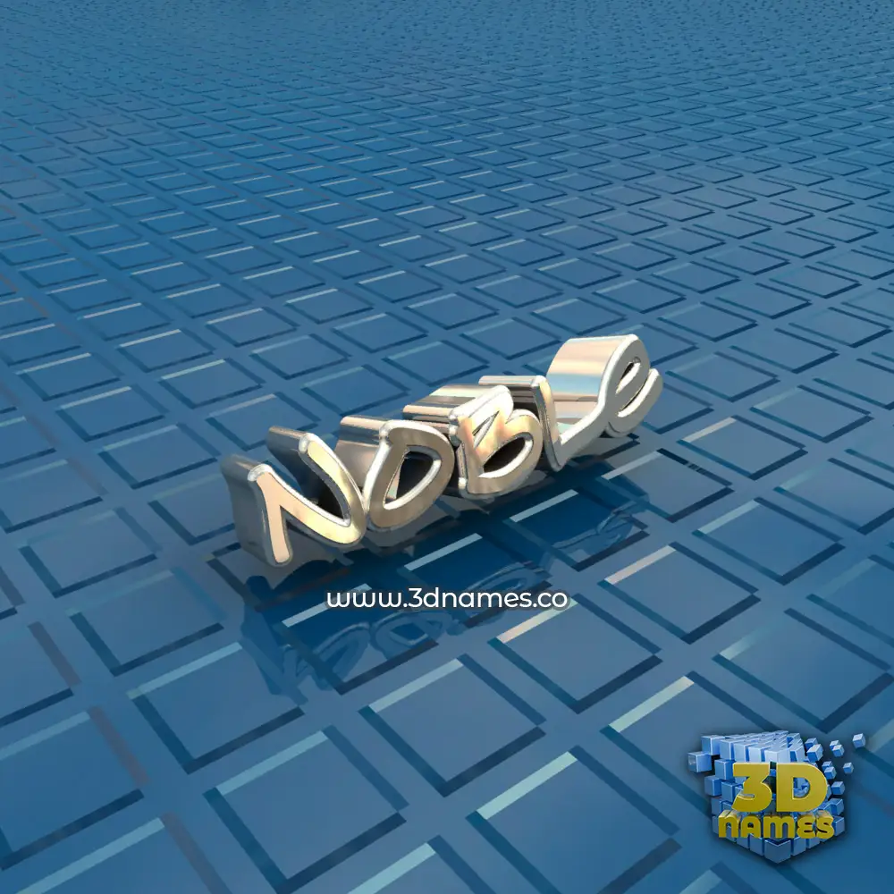noble in Blue Bling style - 3D name wallpaper