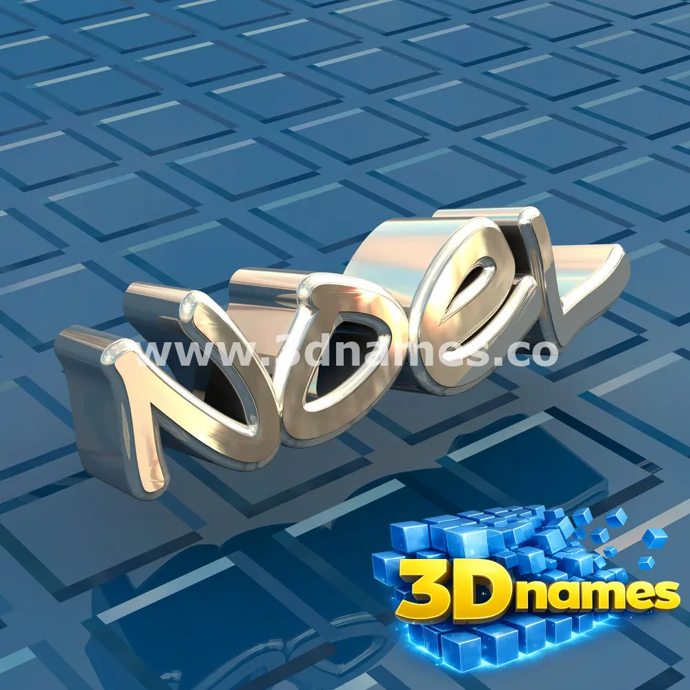 noel in Blue Bling style - 3D name wallpaper