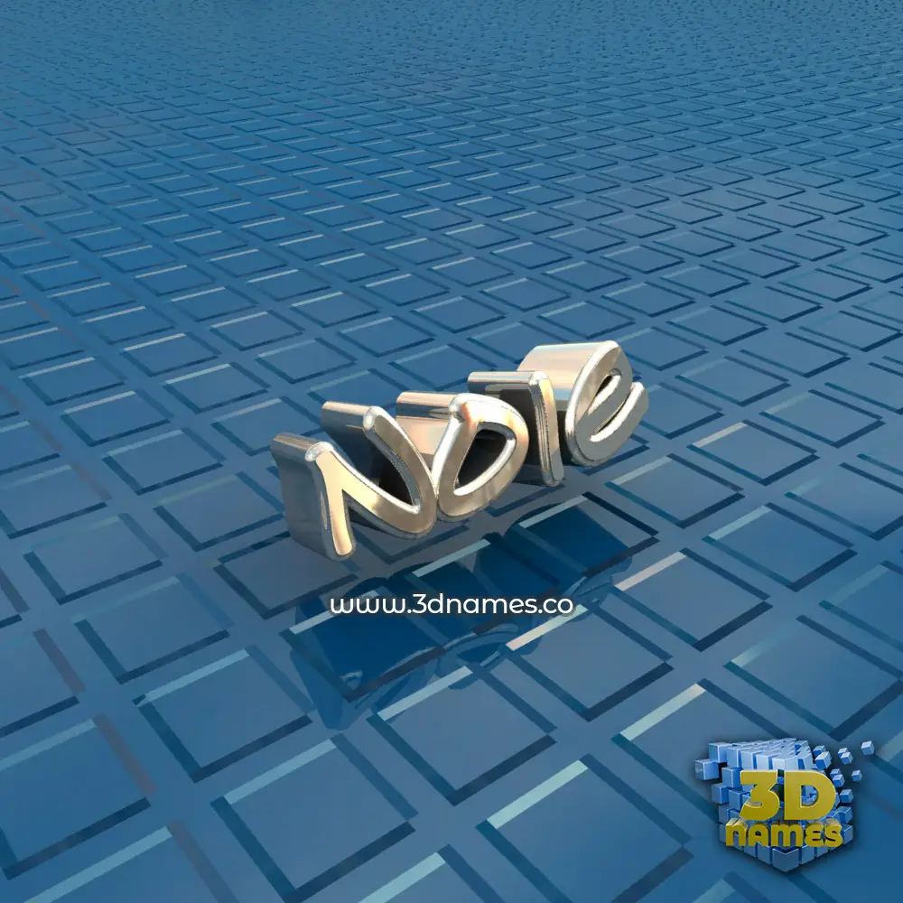 noie in Blue Bling style - 3D name wallpaper
