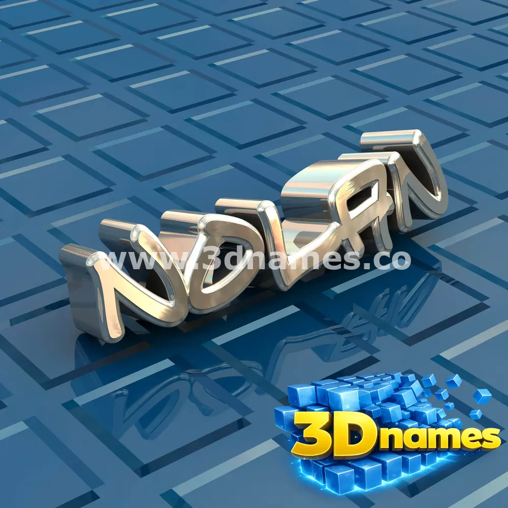 nolan in Blue Bling style - 3D name wallpaper