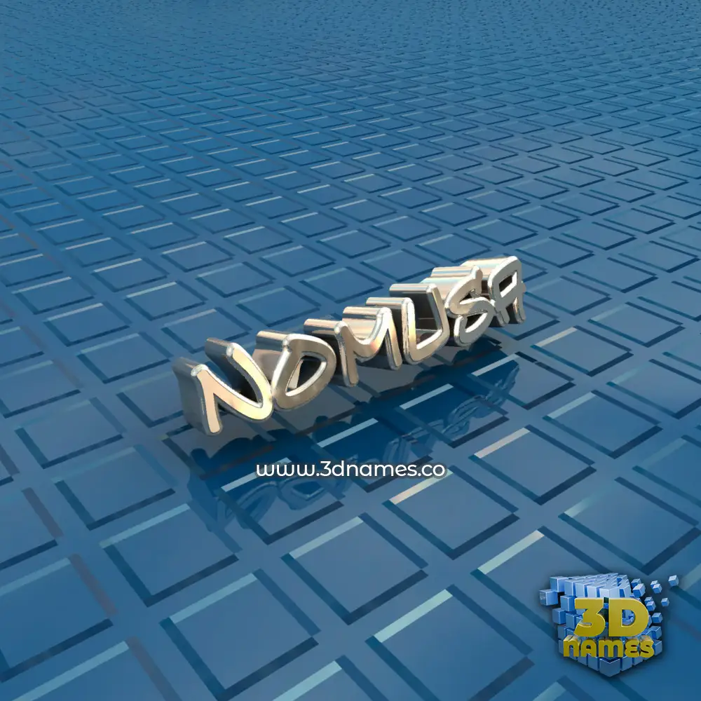 nomusa in Blue Bling style - 3D name wallpaper