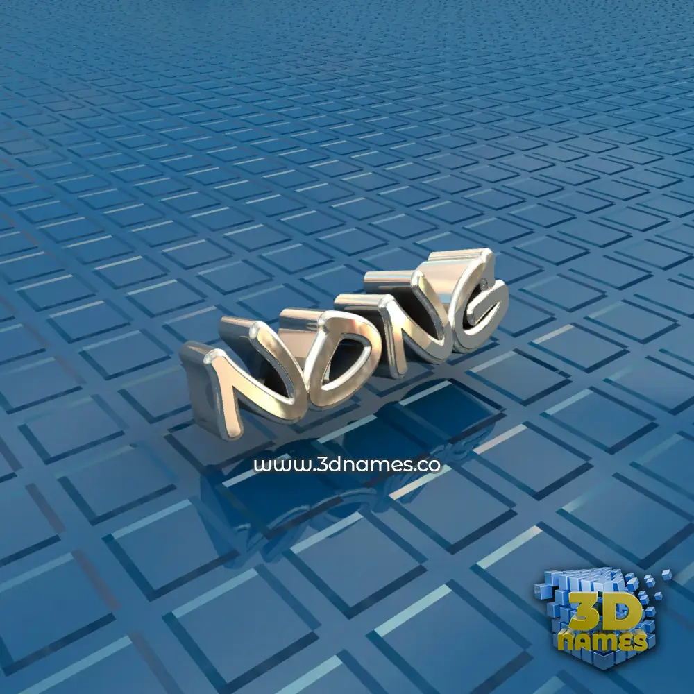 nong in Blue Bling style - 3D name wallpaper
