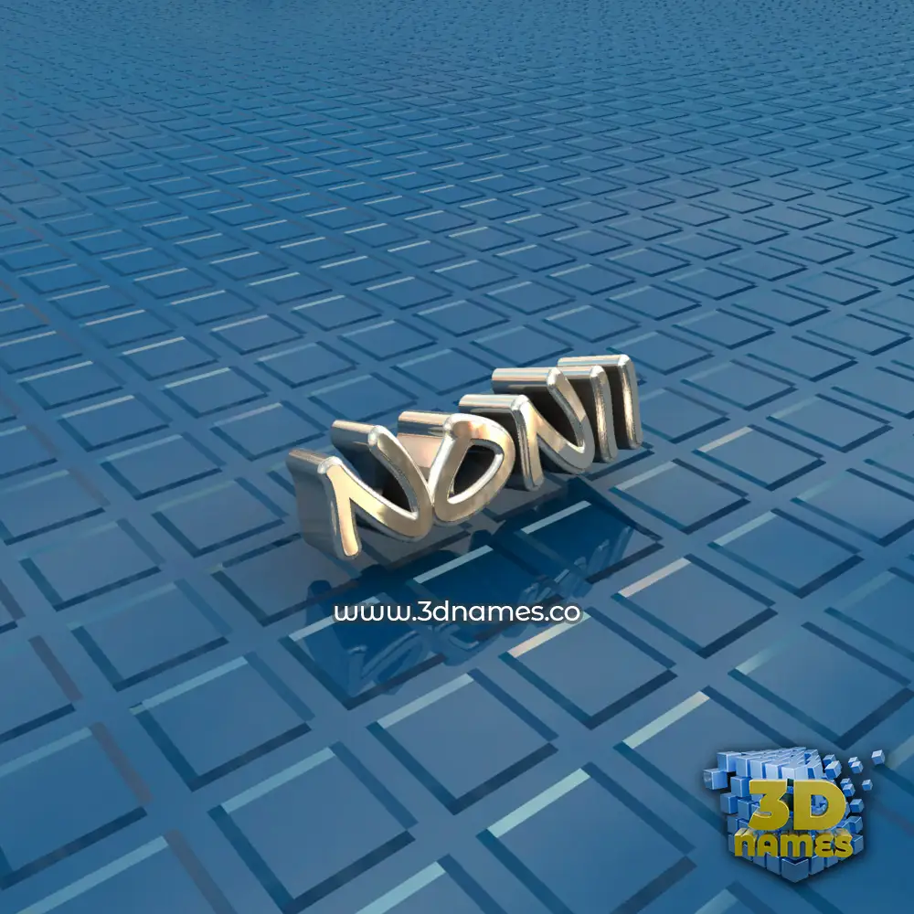 nonii in Blue Bling style - 3D name wallpaper