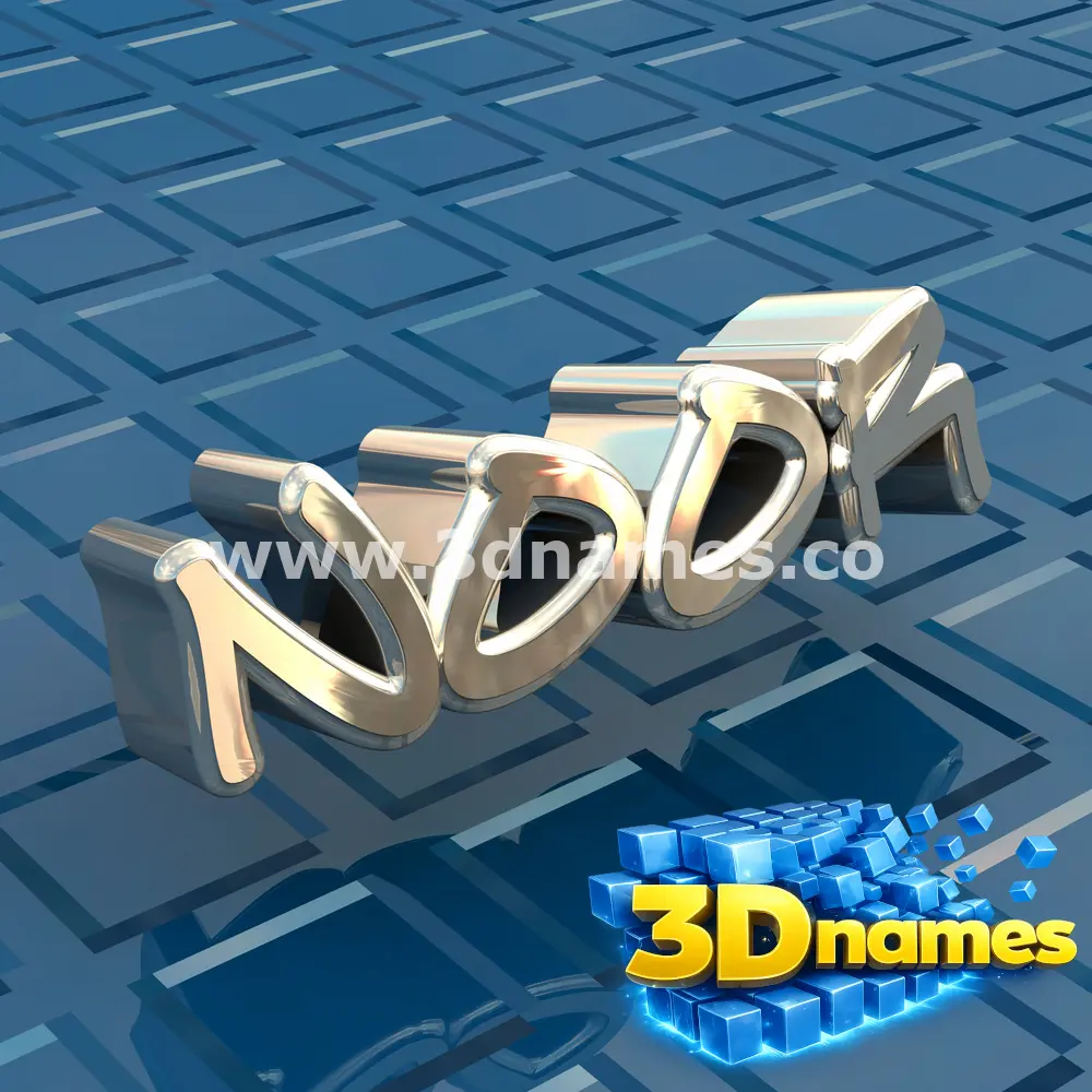 noor in Blue Bling style - 3D name wallpaper