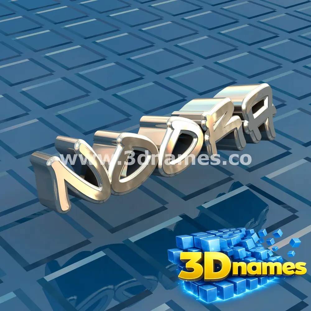 noora in Blue Bling style - 3D name wallpaper