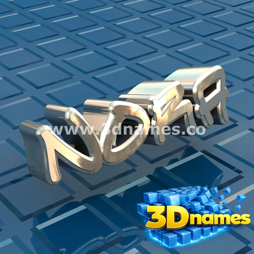 nora in Blue Bling style - 3D name wallpaper
