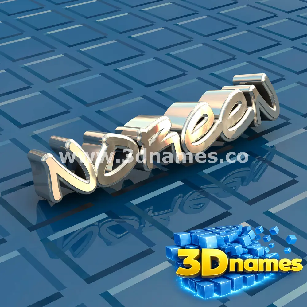 noreen in Blue Bling style - 3D name wallpaper