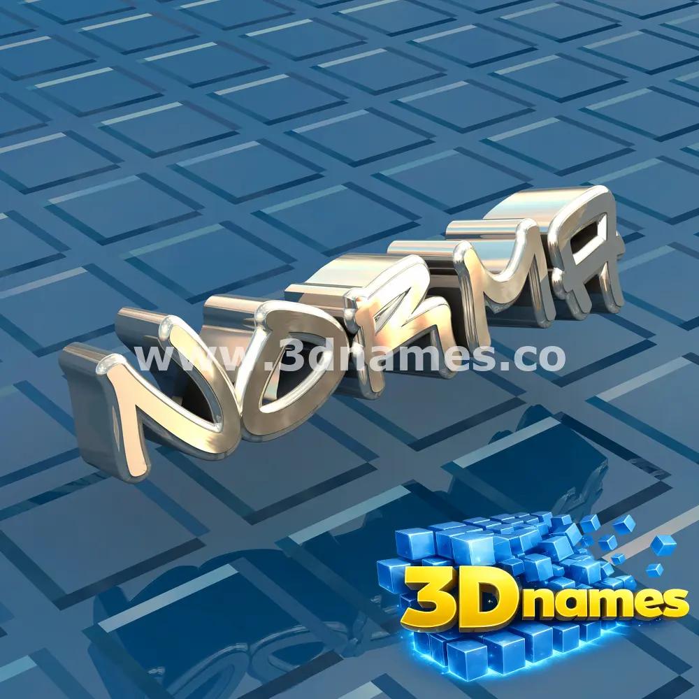 norma in Blue Bling style - 3D name wallpaper
