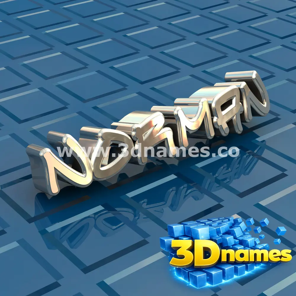 norman in Blue Bling style - 3D name wallpaper