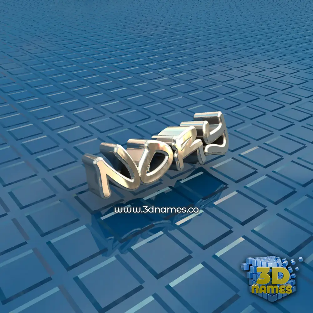 nory in Blue Bling style - 3D name wallpaper
