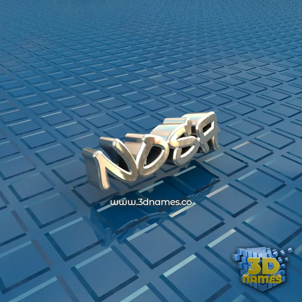 nosa in Blue Bling style - 3D name wallpaper