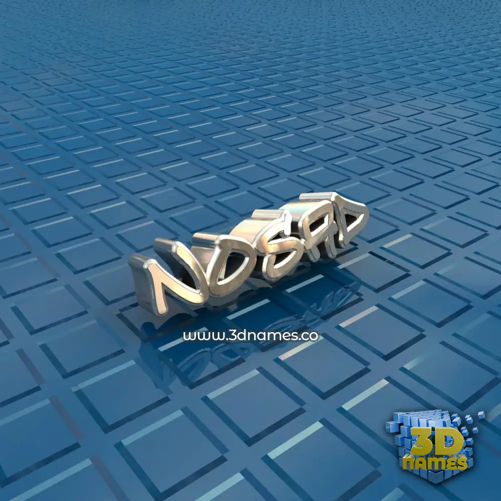 nosad in Blue Bling style - 3D name wallpaper