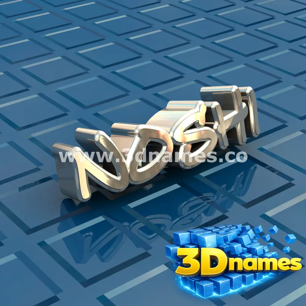 noshi in Blue Bling style - 3D name wallpaper