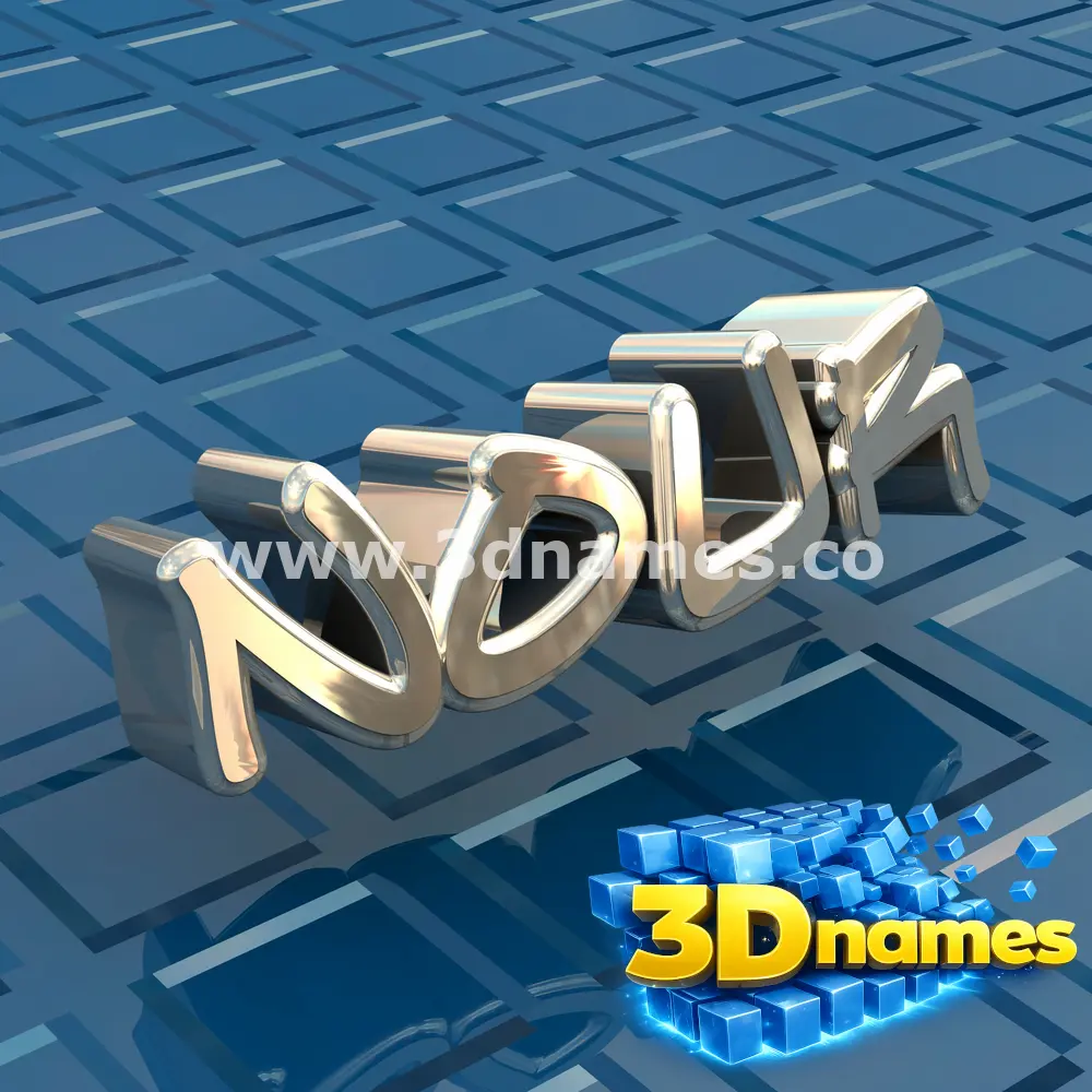 nour in Blue Bling style - 3D name wallpaper