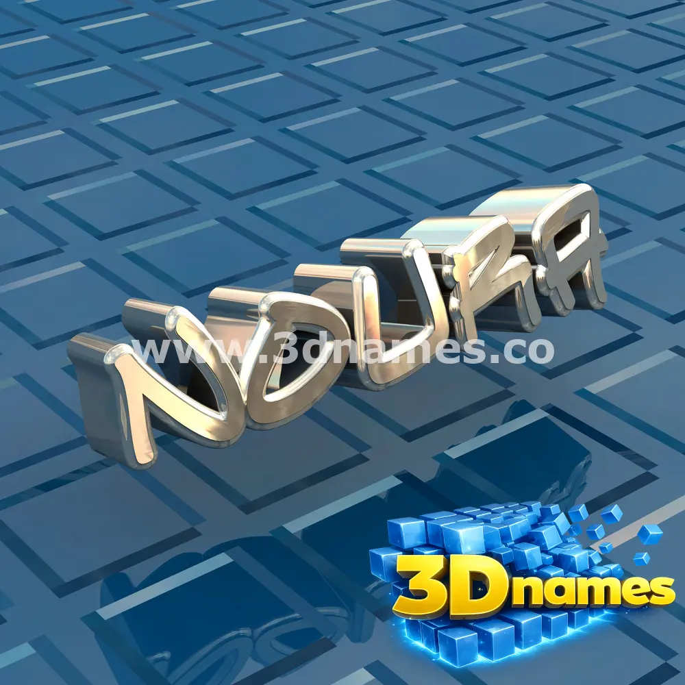 noura in Blue Bling style - 3D name wallpaper
