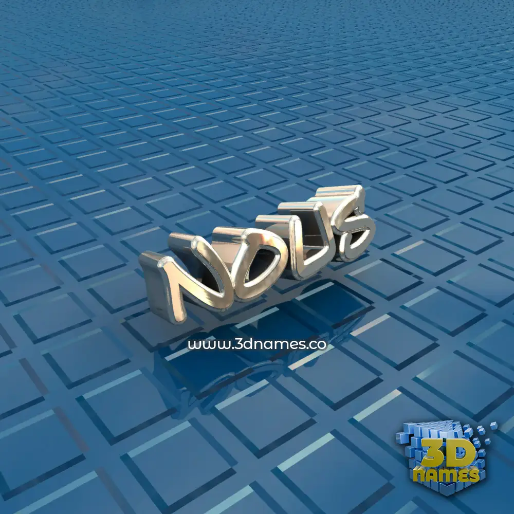 nous in Blue Bling style - 3D name wallpaper