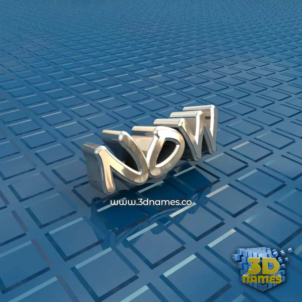 now in Blue Bling style - 3D name wallpaper
