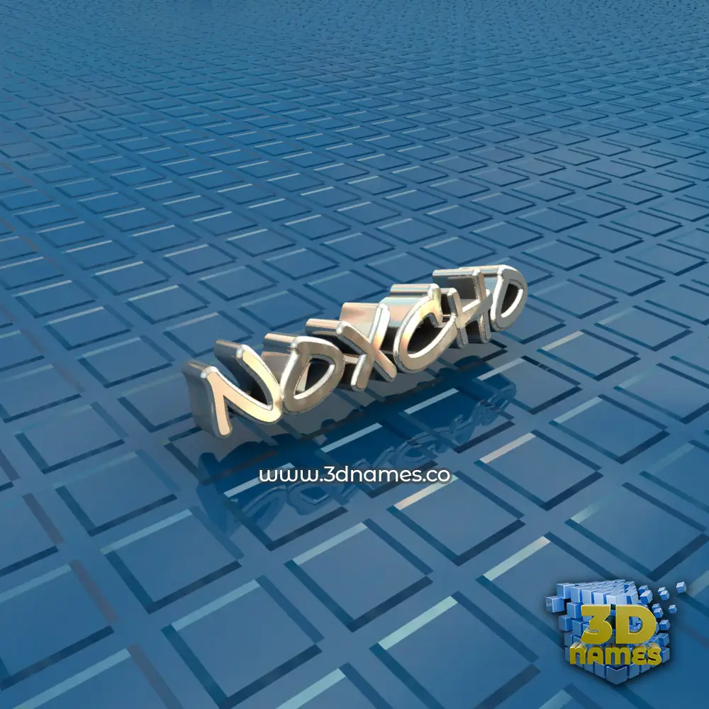 noxcho in Blue Bling style - 3D name wallpaper