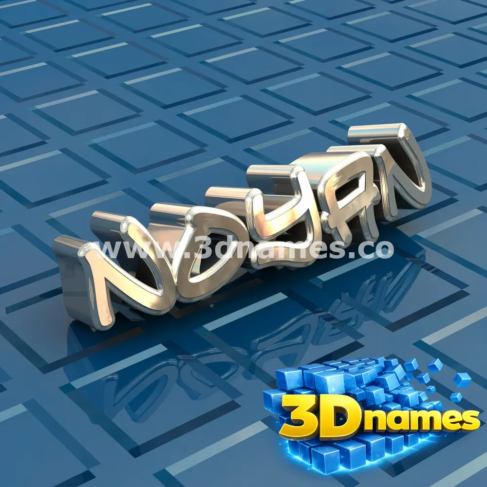 noyan in Blue Bling style - 3D name wallpaper