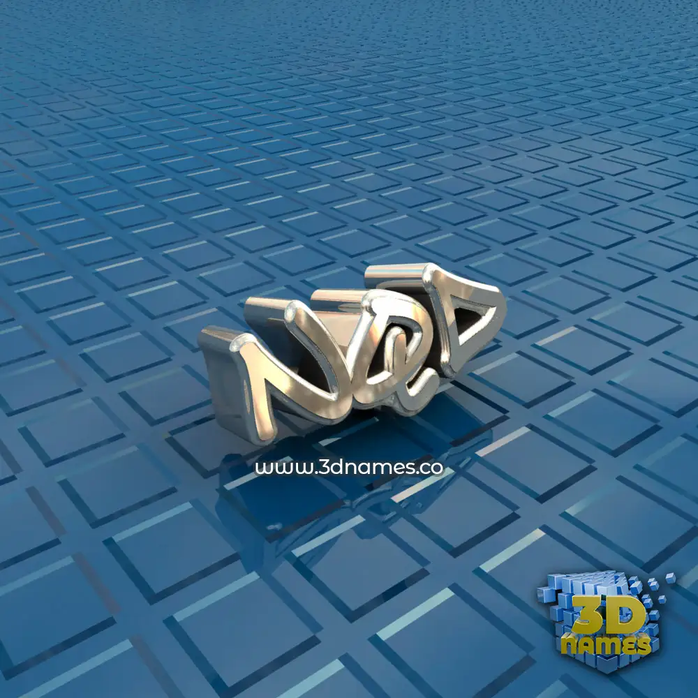 nqd in Blue Bling style - 3D name wallpaper