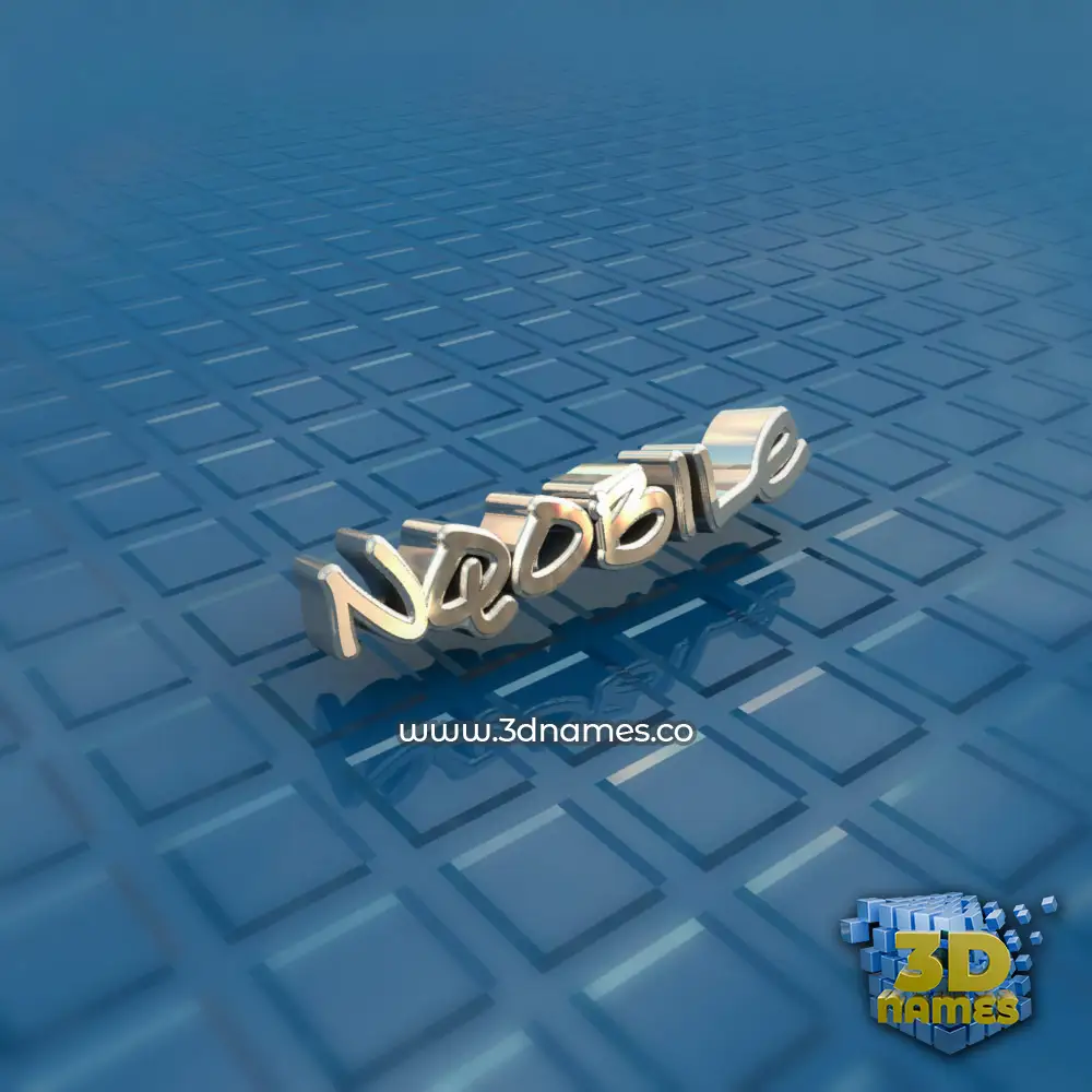 nqobile in Blue Bling style - 3D name wallpaper